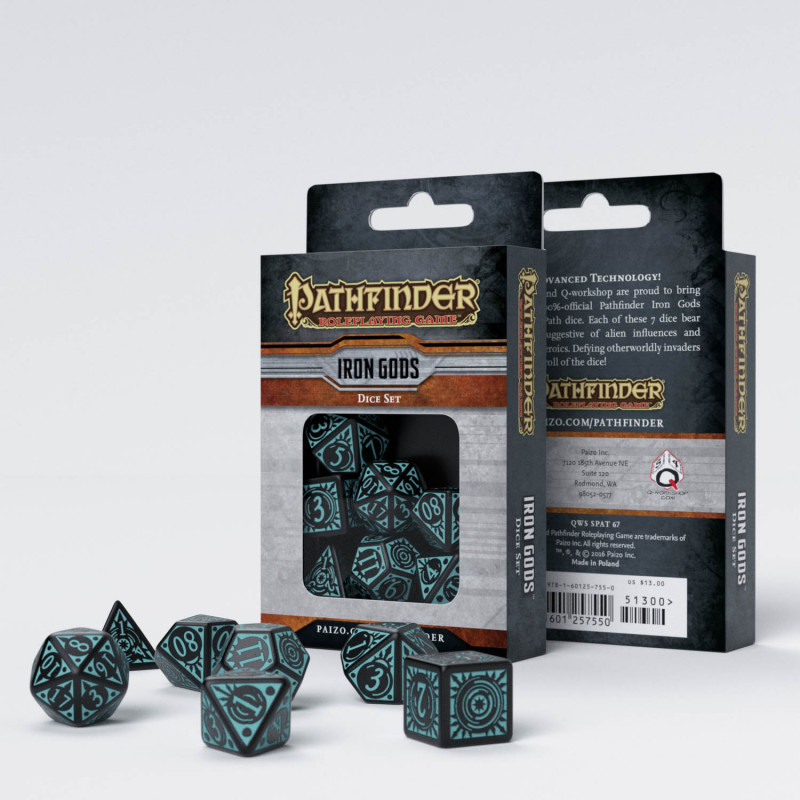 

Набор кубиков Pathfinder Iron Gods Dice Set (7), Черный, SPAT67