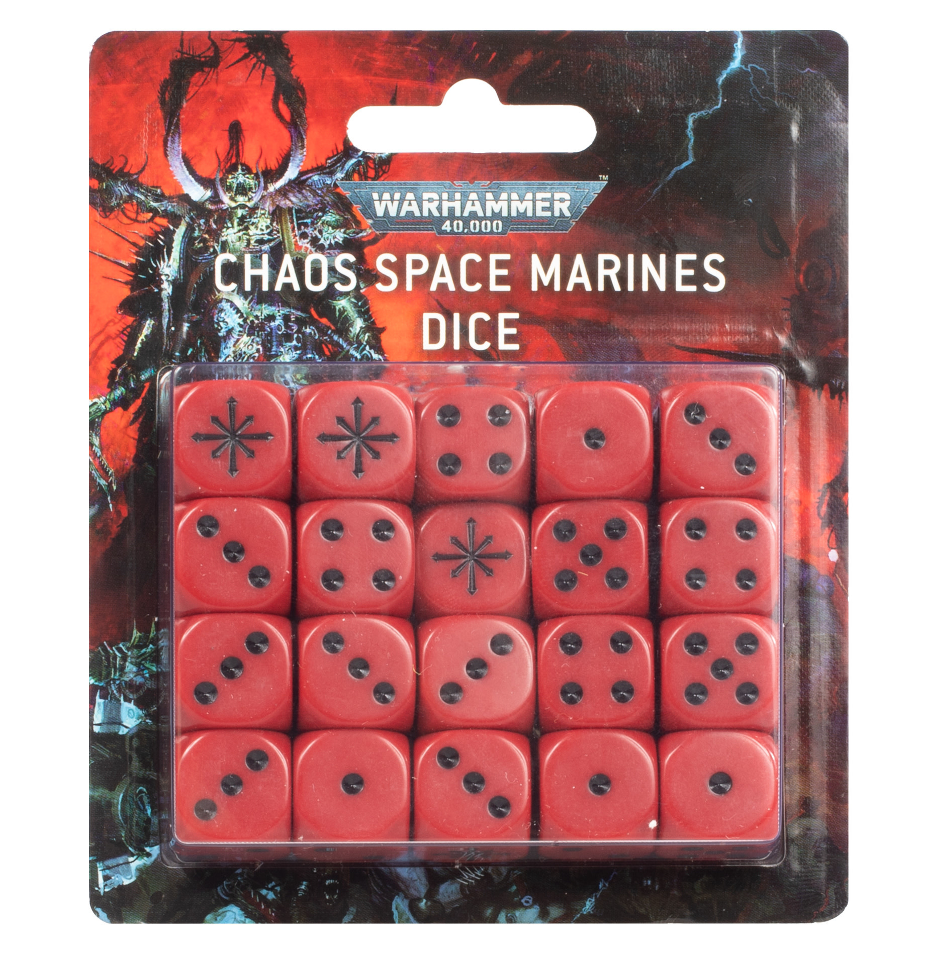 

Набор кубиков Warhammer 40000 – Chaos Space Marines Dice, Красный, 86-62