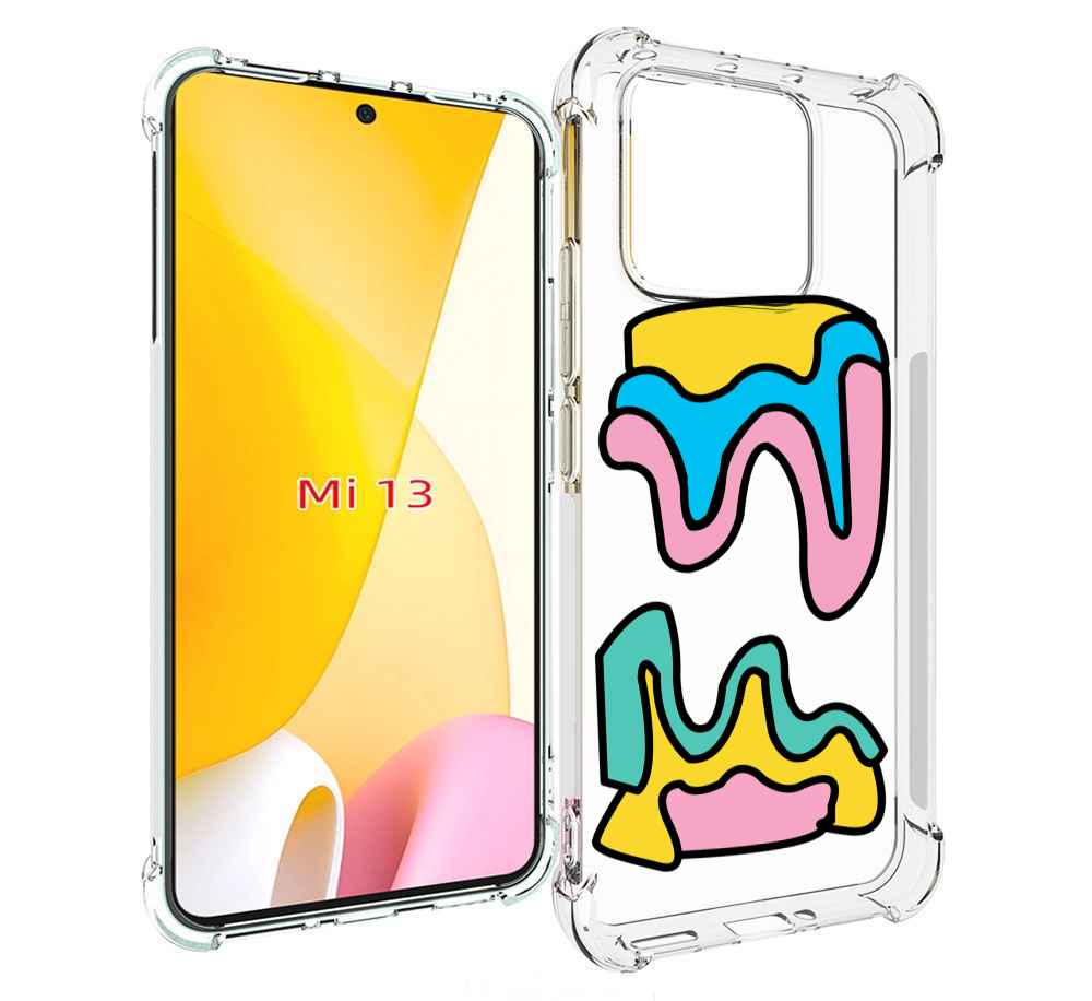 

Чехол MyPads вытекающая-абстракция для Xiaomi 13, Прозрачный, Tocco