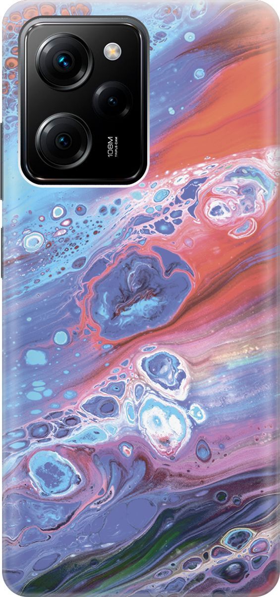 

Чехол на Poco X5 Pro 5G "Красно-синяя абстракция", Голубой;красный, 158244