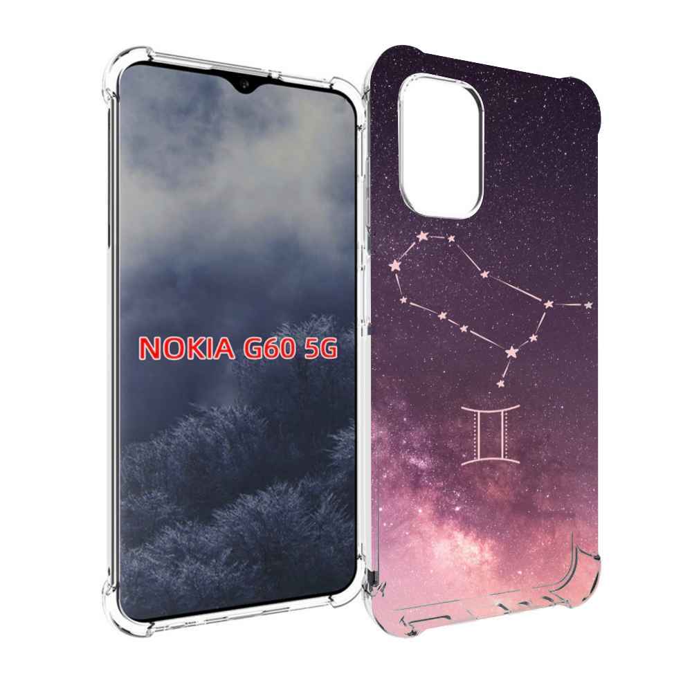 

Чехол MyPads знак зодиака близнецы 5 для Nokia G60 5G, Прозрачный, Tocco