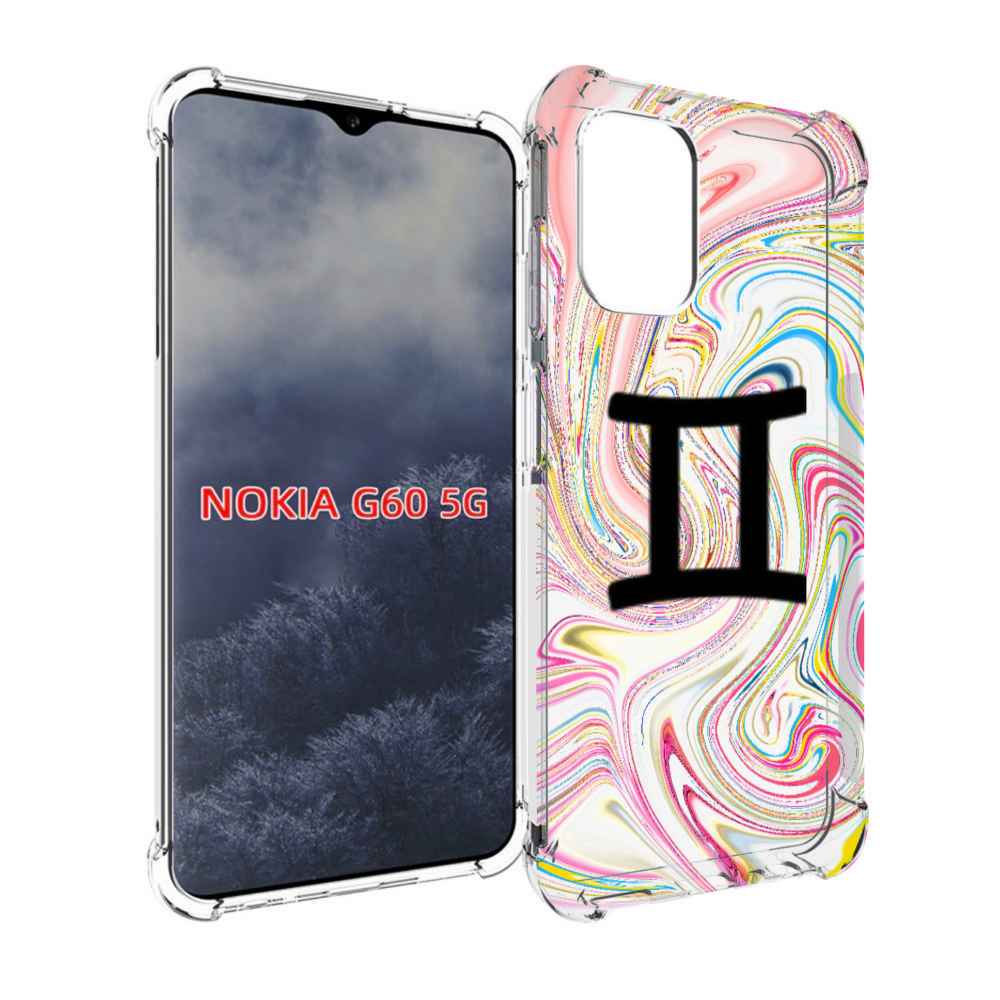 

Чехол MyPads знак зодиака близнецы 2 для Nokia G60 5G, Прозрачный, Tocco