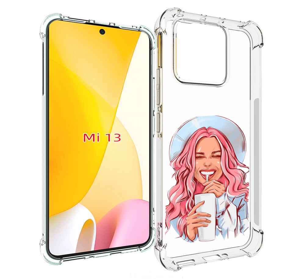 

Чехол MyPads веселая-девушка-модель женский для Xiaomi 13, Прозрачный, Tocco