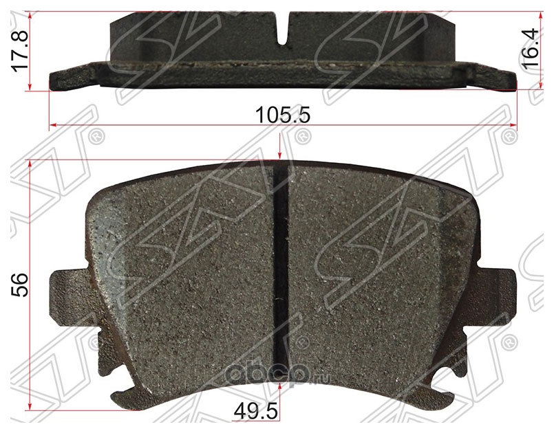

SAT ST1K0698451G Колодки тормозные зад VAG A3/S3 04-13/OCTAVIA 04-13/SUPERB 08-15/YETI 10-