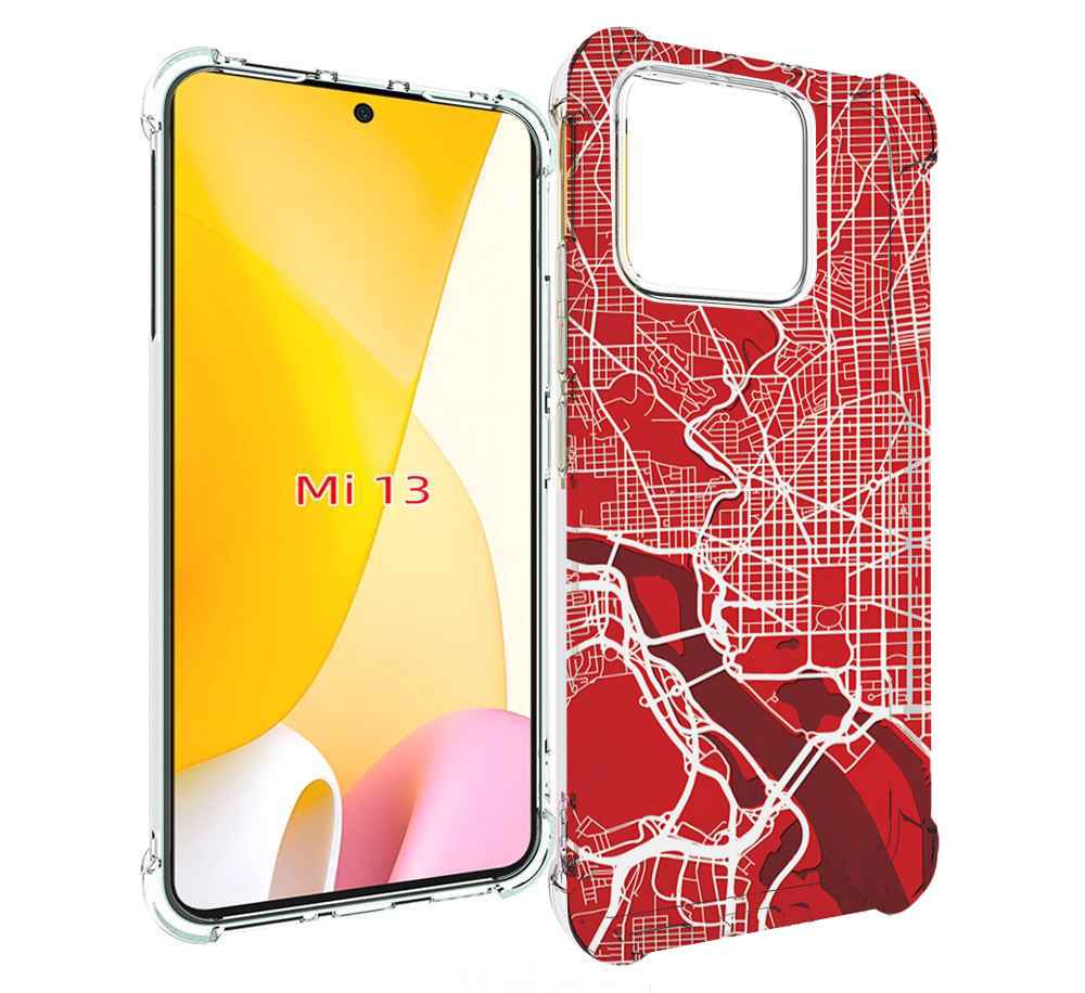 

Чехол MyPads векторная-карта для Xiaomi 13, Прозрачный, Tocco