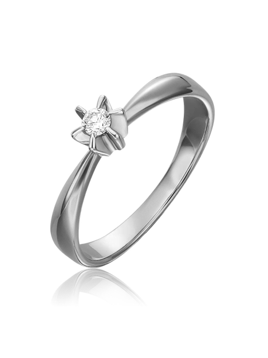 

Кольцо из золота р.  PLATINA jewelry 01-0100-00-101-1120-30, бриллиант, 01-0100-00-101-1120-30