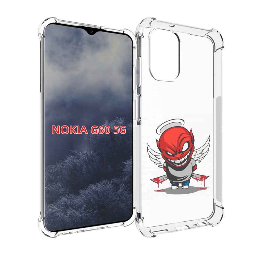 

Чехол MyPads злой-ангел для Nokia G60 5G, Прозрачный, Tocco