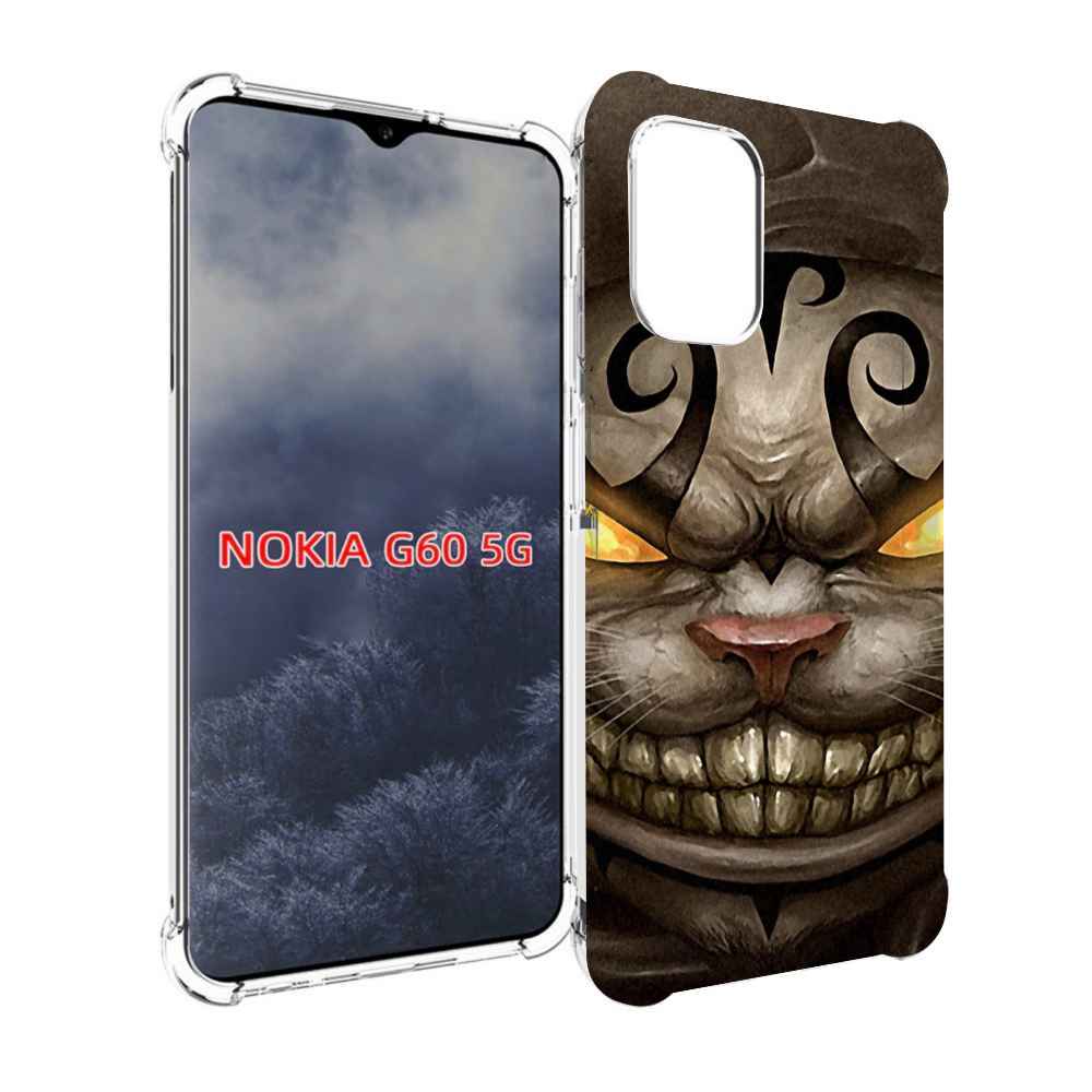 

Чехол MyPads злой котик с желтыми глазами для Nokia G60 5G, Прозрачный, Tocco
