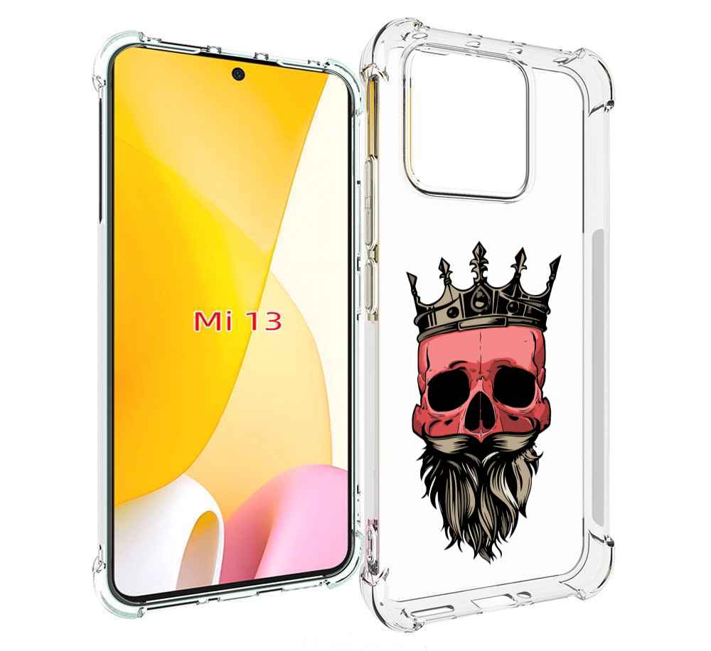 

Чехол MyPads бородатый красный череп мужской для Xiaomi 13, Прозрачный, Tocco
