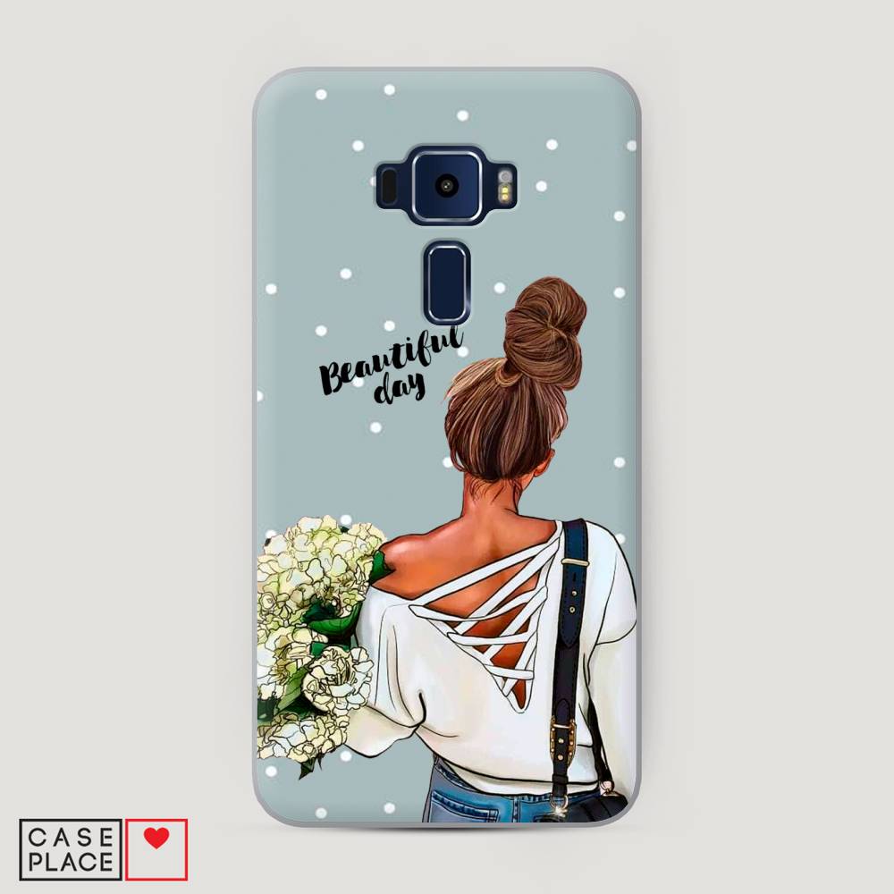 

Чехол Awog на Asus Zenfone 3 ZE552KL "Beautiful day", Голубой;коричневый;бежевый, 41250-6