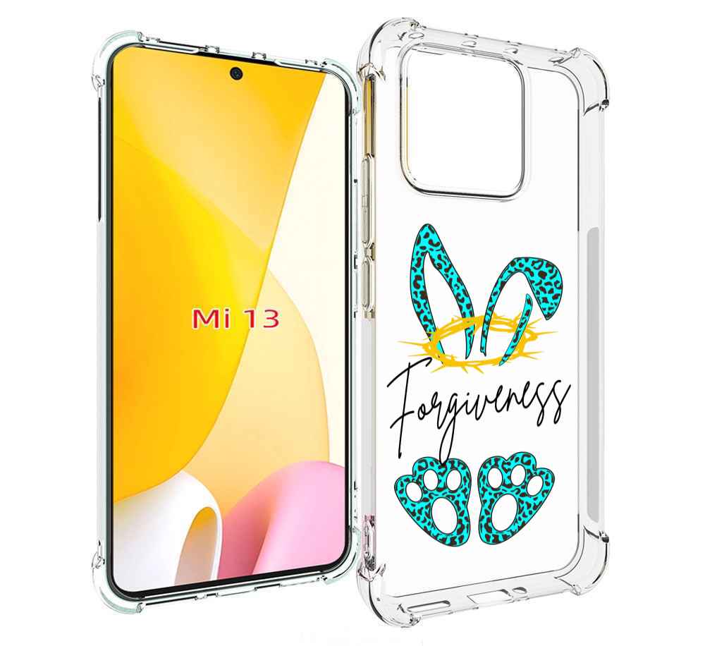 

Чехол MyPads бирюзовое лапки и ушки женский для Xiaomi 13, Прозрачный, Tocco