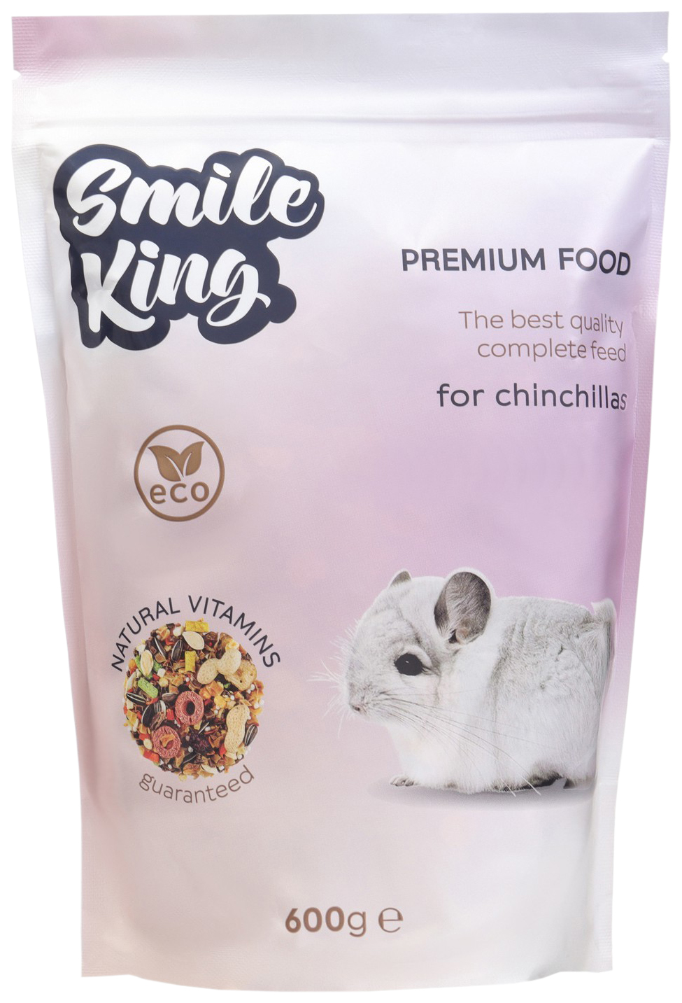 

Сухой корм для шиншилл Smile King Premium, 600 г, Premium