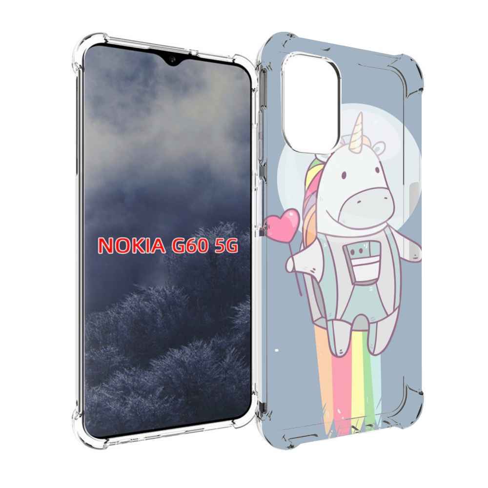 

Чехол MyPads единорог летит за орбиту для Nokia G60 5G, Прозрачный, Tocco