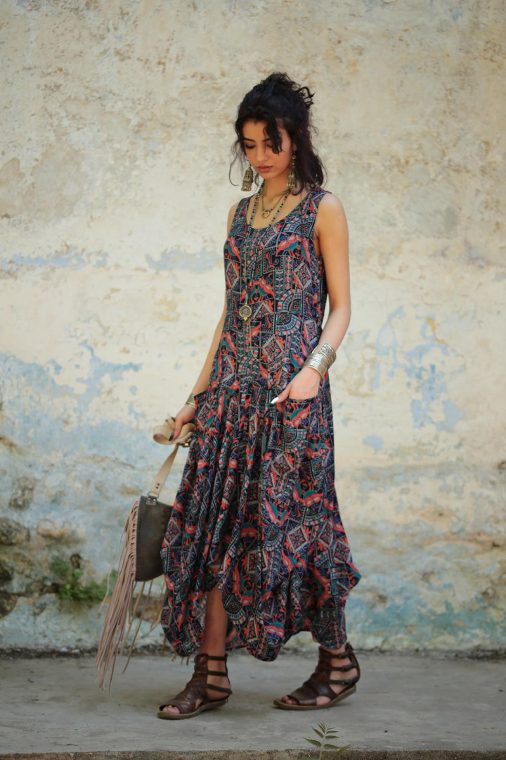 

Сарафан женский Saman Butik 11887 синий S, 11887