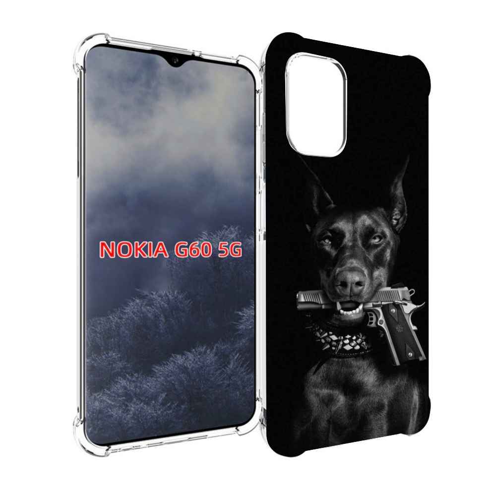 

Чехол MyPads доберман мужской для Nokia G60 5G, Прозрачный, Tocco