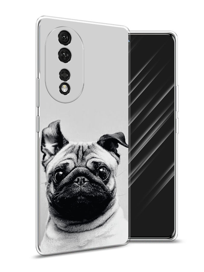 

Чехол Awog на Honor 80 Pro "Ушастый мопс", Серый, 6120450-1