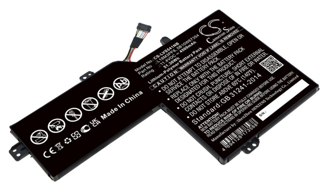 

Аккумулятор для ноутбука Cameron Sino CS-LVS541NB 4500 мАч 11,4В, CS-LVS541NB