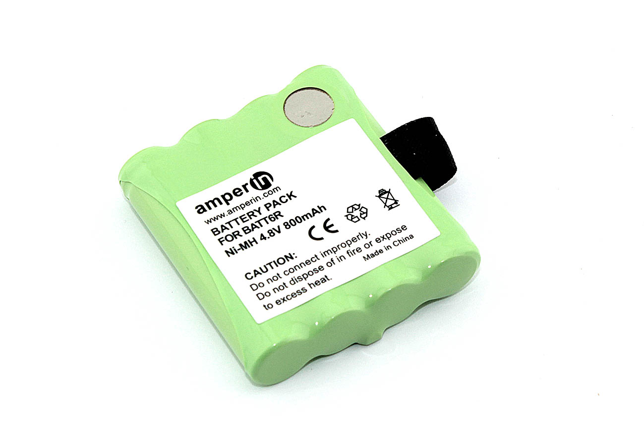 фото Аккумулятор amperin для midland lxt200 lxt300 lxt400 (batt-6r) 800mah 4.8v ni-mh