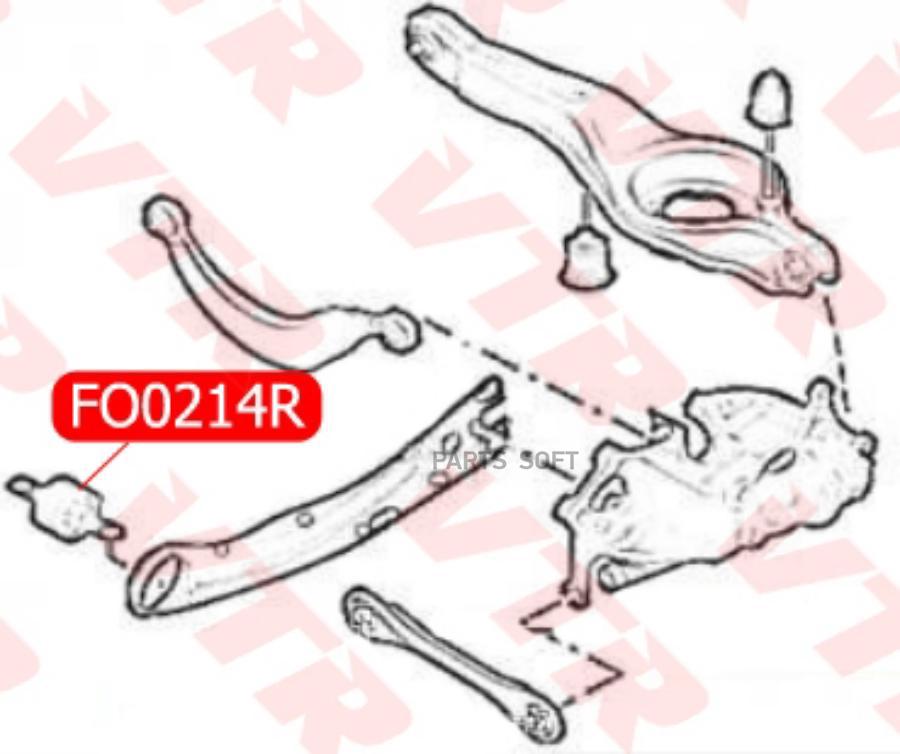 

Сайлентблок Продольного Рычага Задней Подвески VTR арт. FO0214R