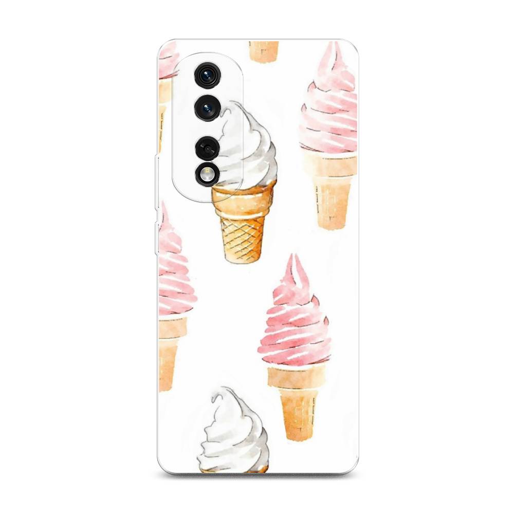 

Чехол Awog на Honor 80 Pro "Нарисованное мороженое", Белый;розовый, 6120450-10