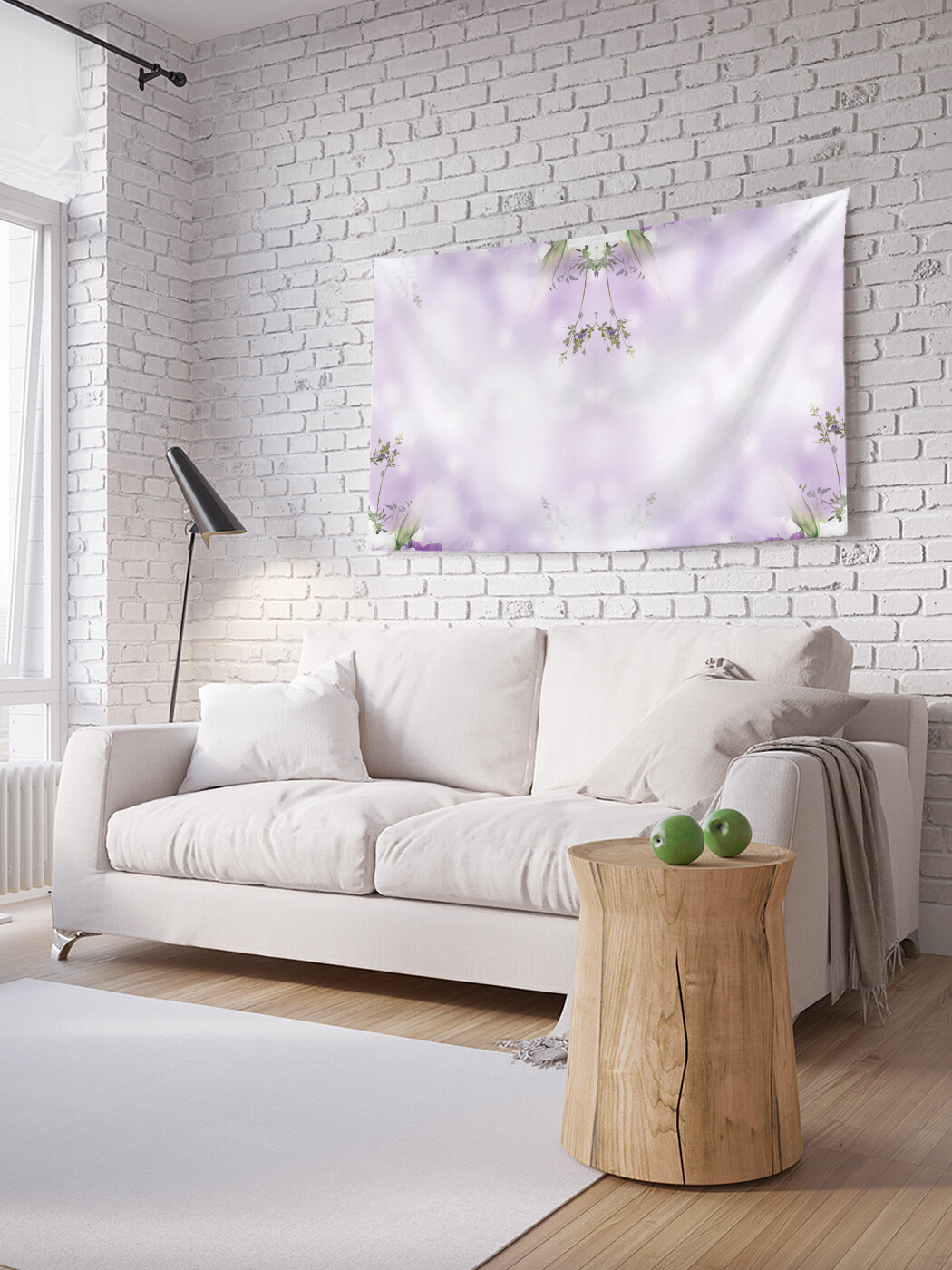 

Горизонтальное фотопанно JoyArty Цветы за облаками, из ткани, 150х200 см