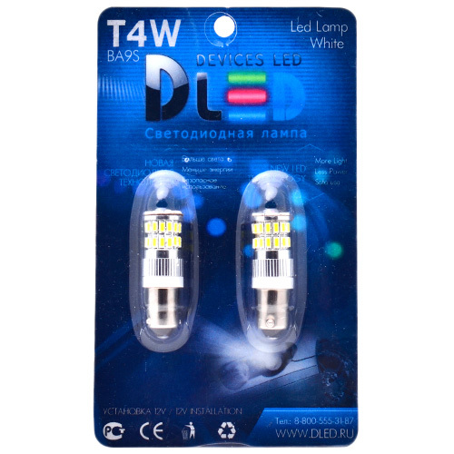 

Светодиодная автомобильная лампа T4W - 36 SMD3014 + Стабилизатор (Комплект 2 лампы.), T4W - 36 SMD3014 + Стабилизатор