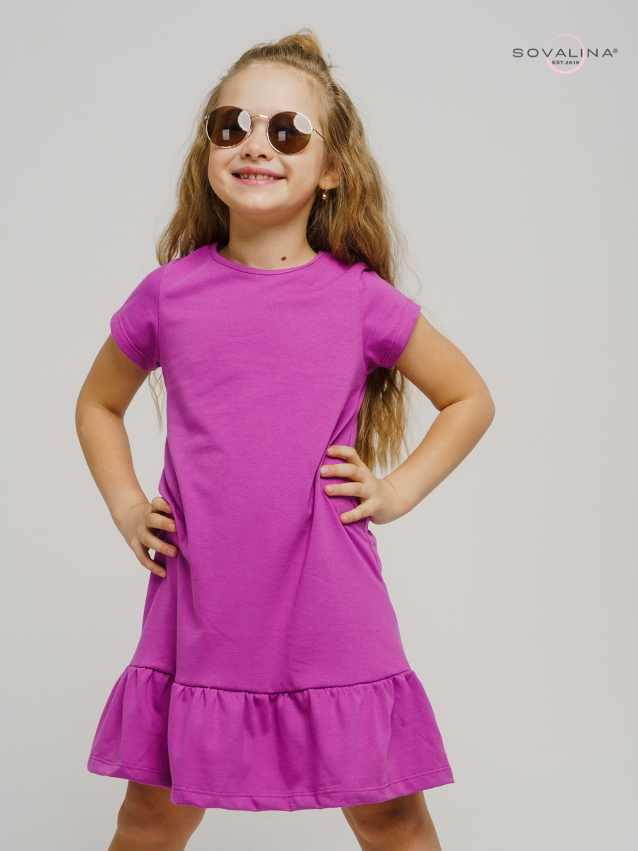 Платье детское SOVALINA 151734938, фиолетовый, 122