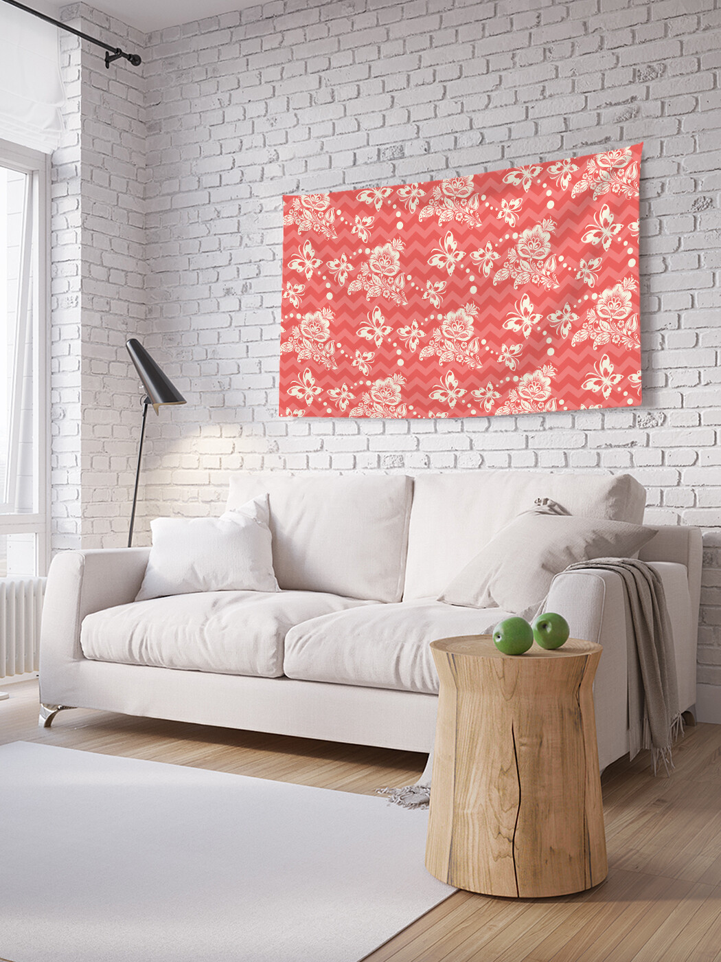 

Горизонтальное фотопанно JoyArty Цветочные зигзаги, из ткани, 100х150 см