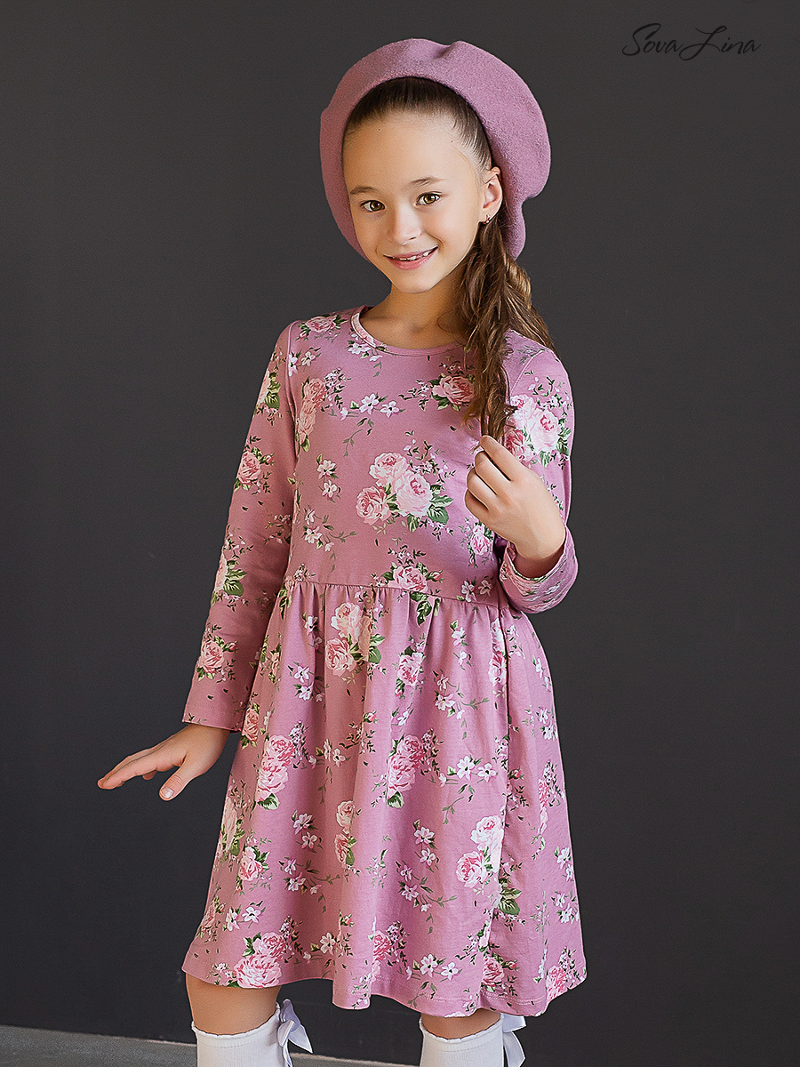 Платье детское SOVALINA 138020184, розовый, 104