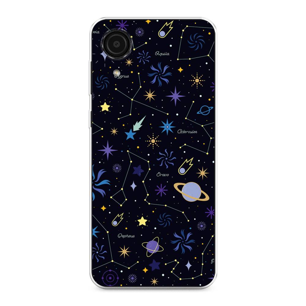 

Чехол на Samsung Galaxy A03 Core "Цветной космос", Желтый, 2104750-2