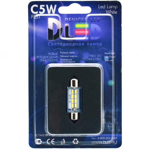 

Светодиодная автомобильная лампа DLed C5W FEST 36мм + SV8,5 - 8 SMD3014 Компалект 2 лампы., DLed C5W FEST 36мм + SV8,5 - 8 SMD3014 (Компалект 2 лампы.)