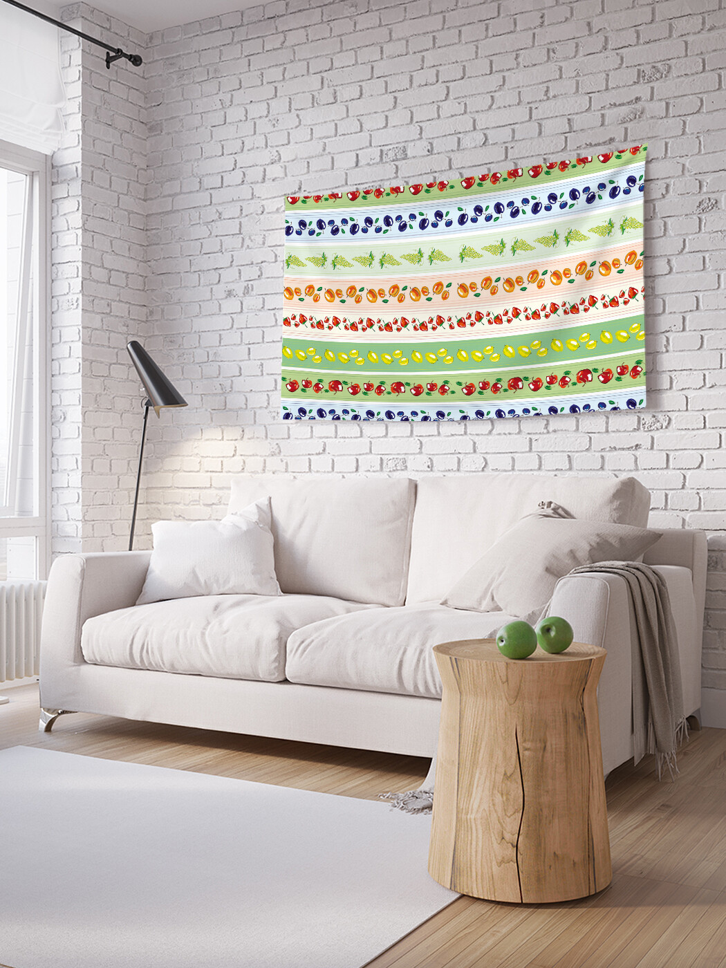 

Горизонтальное фотопанно JoyArty Фруктовые дорожки, из ткани, 100х150 см