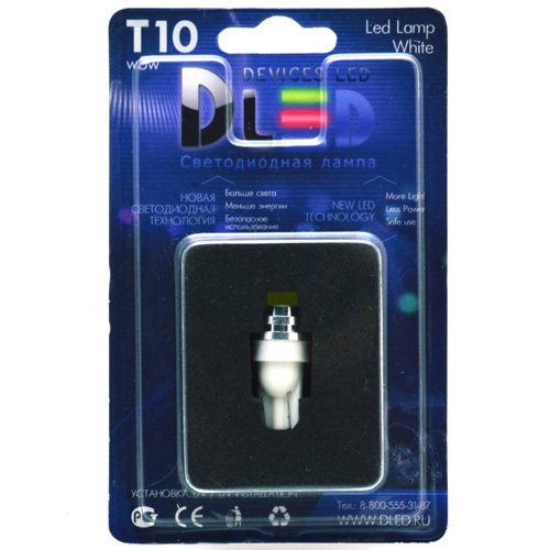 

Светодиодная автомобильная лампа DLed T10 - W5W - COB 360 (1 шт-лампа.), DLed T10 - W5W - COB 360