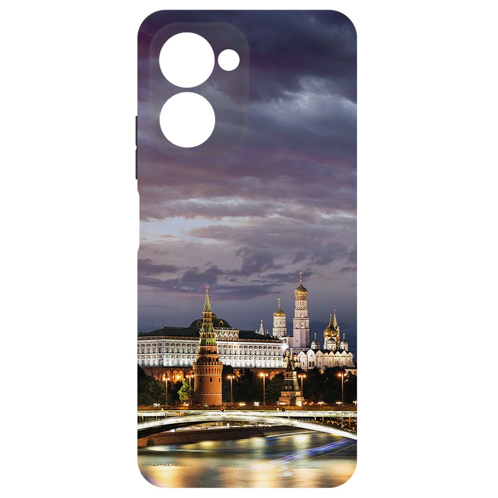 

Чехол-накладка Krutoff Soft Case Россия, Московский Кремль для Realme C33 черный