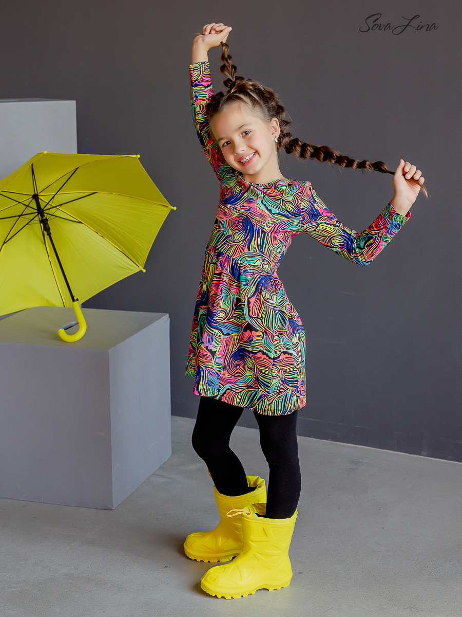 Платье детское SOVALINA 102390248, разноцветный, 128