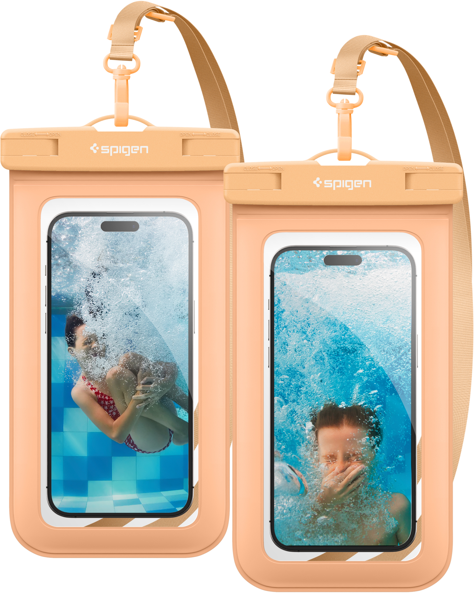 

Водонепроницаемый чехол Spigen - Aqua Shield WaterProof A601 - Оранжевый - 2 шт - ACS06014, Universal - Aqua Shield WaterProof A601 - 2