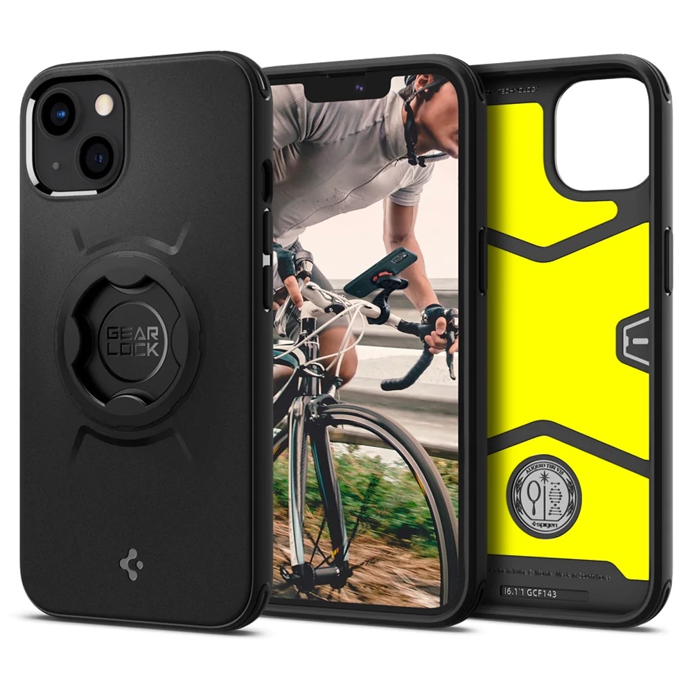 

Спортивный чехол Spigen для iPhone 13 - Bike Mount GCF143 - Чёрный - ACS03743, Черный, Spigen iPhone 13 Bike Mount & Gearlock