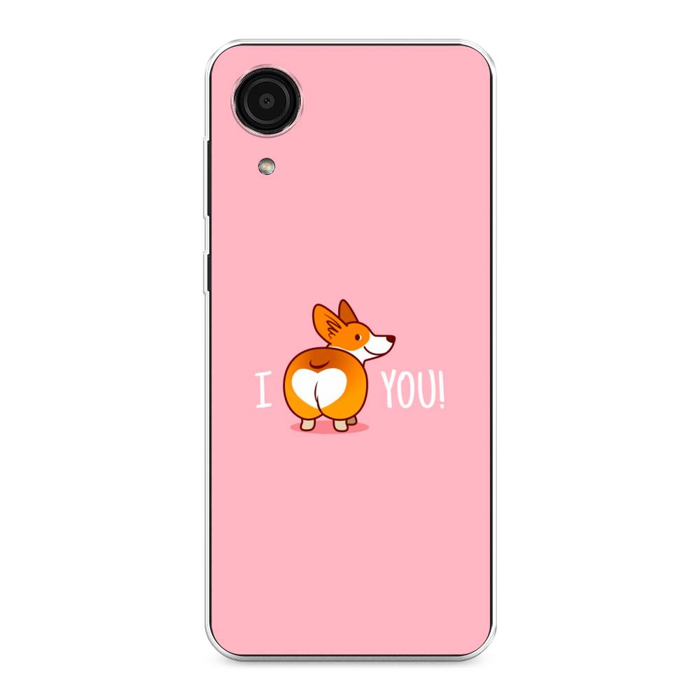 

Чехол на Samsung Galaxy A03 Core "Корги I love you", Розовый;коричневый;белый, 2104750-1