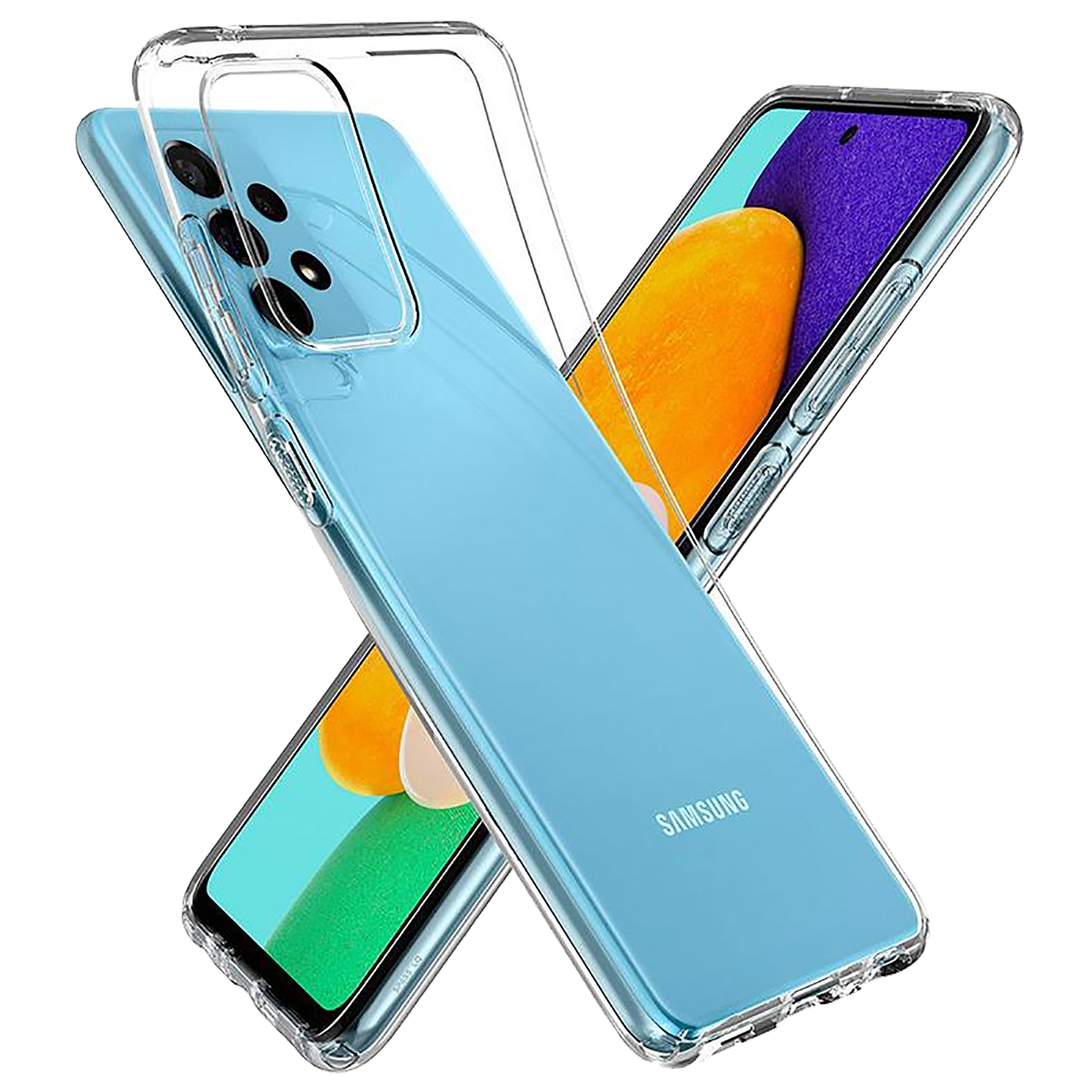 

Чехол Spigen для Galaxy A72 - Crystal Flex - Кристально-прозрачный - ACS02327, Spigen Galaxy A72 Crystal Flex