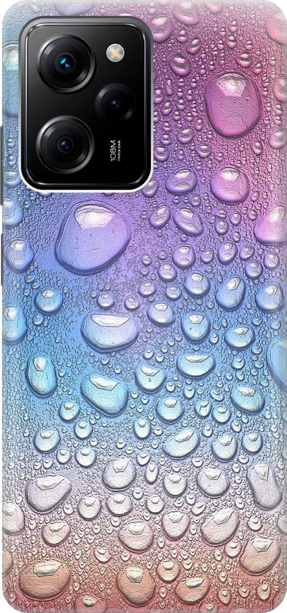 

Чехол на Poco X5 Pro 5G "Множество капель", Синий;фиолетовый, 158244