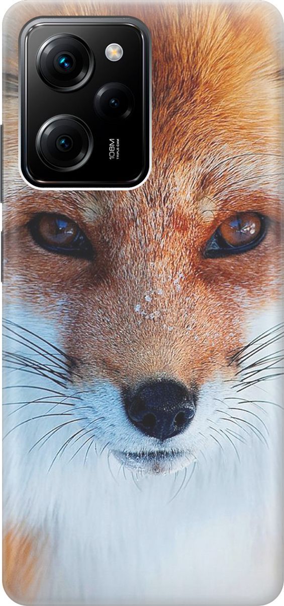 

Чехол на Xiaomi Poco X5 Pro 5G с принтом "Спокойный лис", Оранжевый;белый, 158253