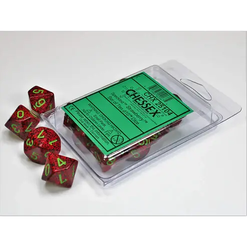 

Набор кубиков Chessex 10-D10 set Speckled Strawberry, Красный, CHX25104