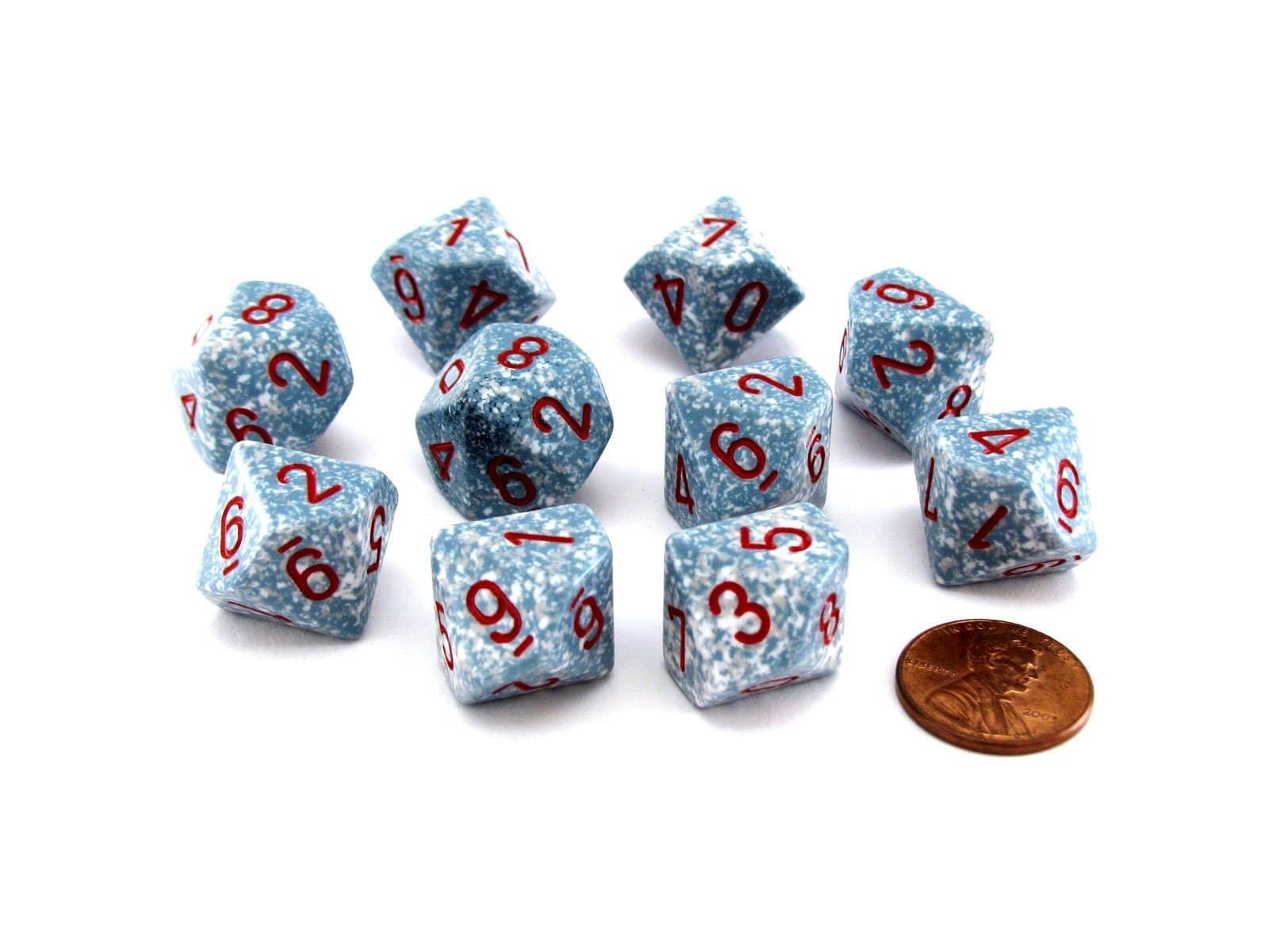 Набор кубиков Chessex 10-D10 set Speckled Air