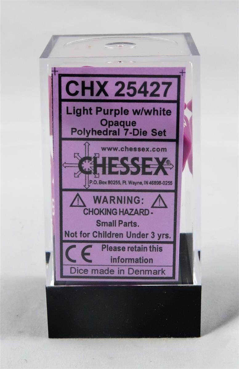 Набор кубиков Chessex 7-dice set Light Purple-White