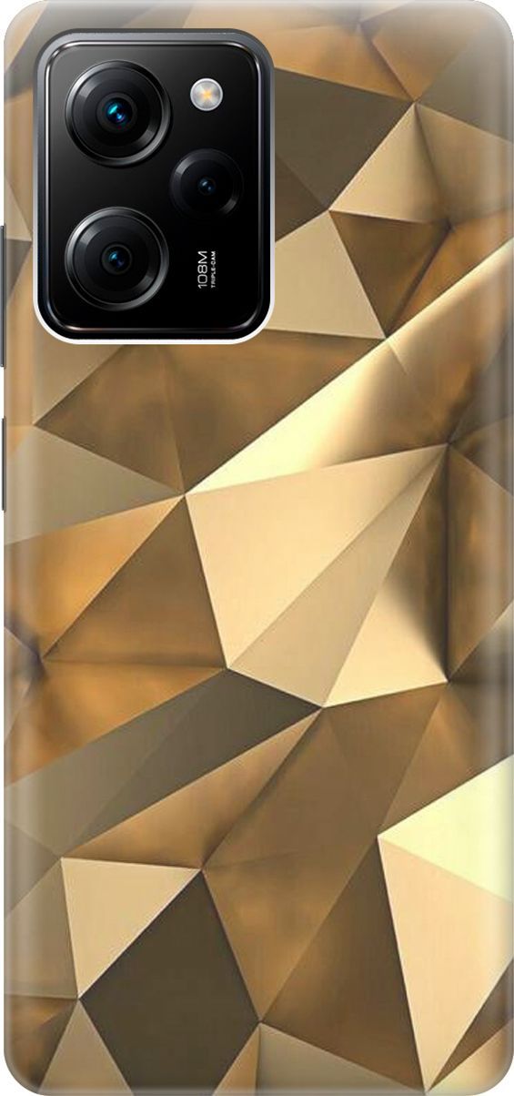 

Чехол на Xiaomi Poco X5 Pro 5G с принтом "Бронзовые грани", Коричневый, 158244