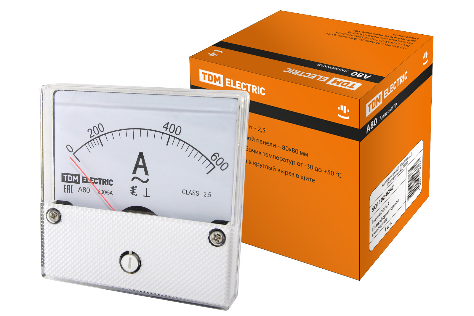 

Амперметр А80 600А/5А-2,5, (поверенный), TDM {SQ1102-0247}