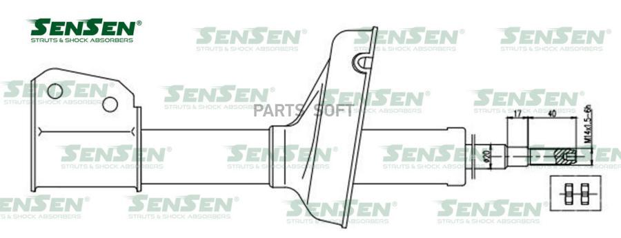 

SENSEN 42130714 Амортизатор перед. газ Renault Clio II 1шт