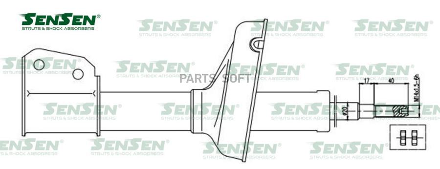 SENSEN 42130714 Амортизатор перед. газ Renault Clio II 1шт