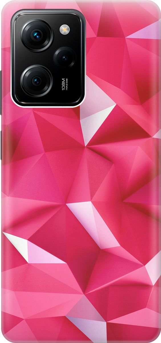 

Чехол на Poco X5 Pro 5G "Малиновые ромбы", Красный;розовый, 158244