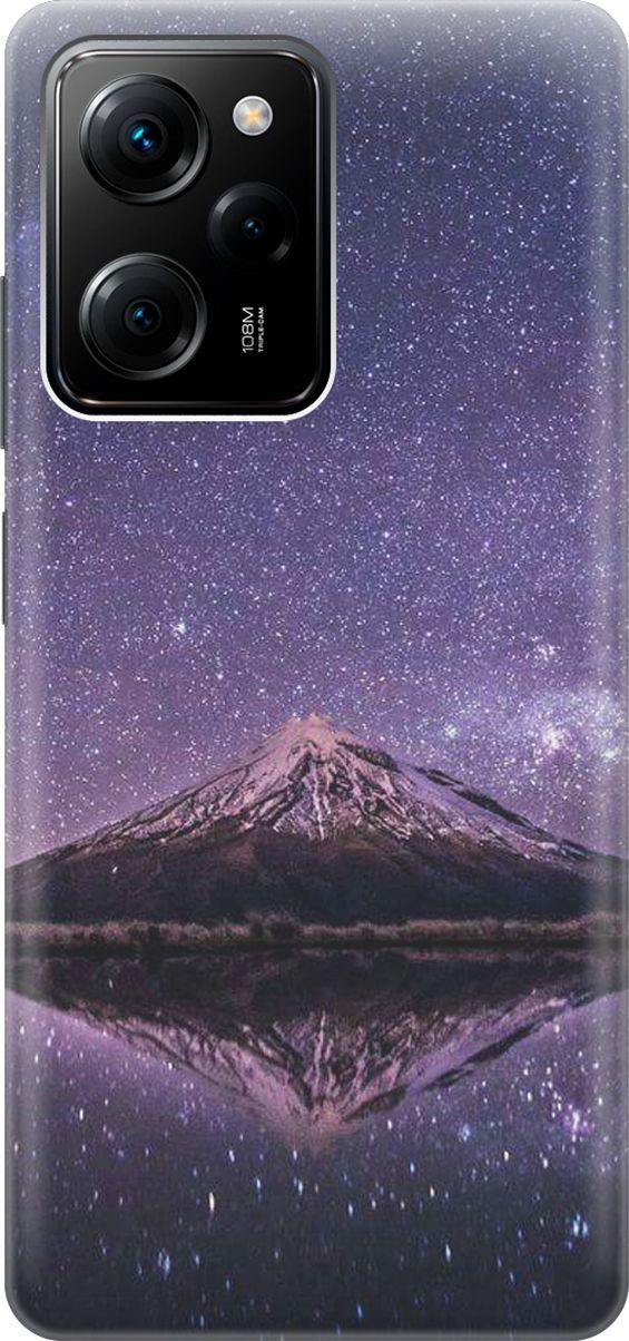 

Чехол на Poco X5 Pro 5G "Гора и звездное небо", Синий;фиолетовый, 158254
